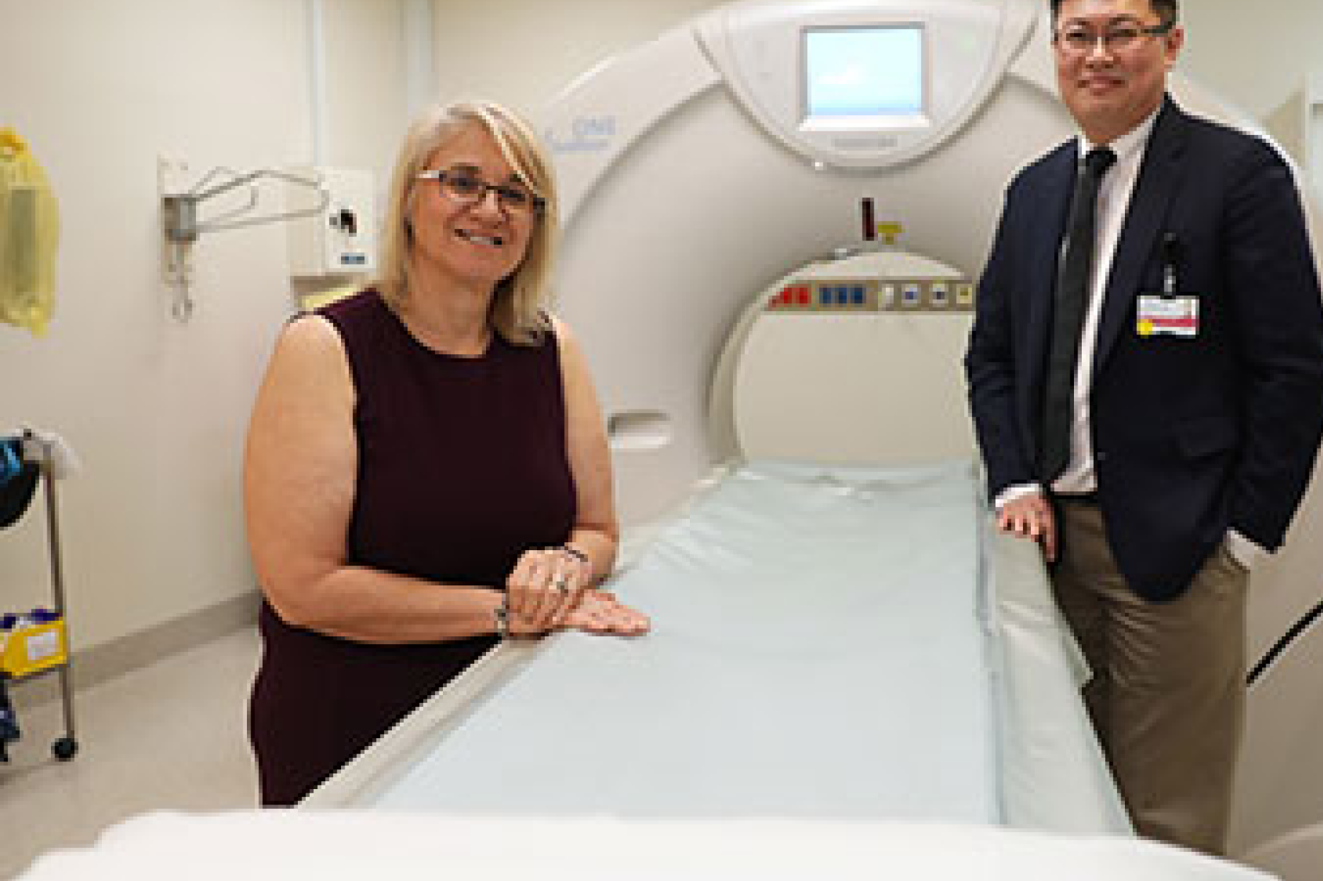 Vicki Fleming, Director ICT Enablement, Westmead Health Precinct, celebrates the launch of the new medical imaging platform with Auburn Hospital’s Director of Medical Services, Dr Chun Yee Tan