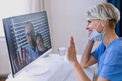 Clinician speaking to patient via MyVirtualCare solution