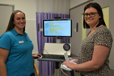 Occupational Therapists Stacey Bradshaw and Loren Johnson form the South Western Sydney Local Health District using the eMR PowerForm